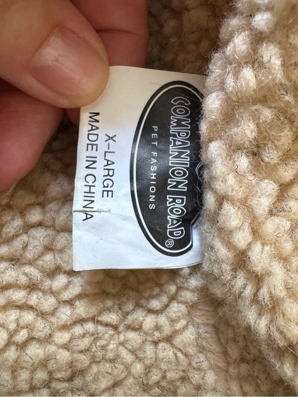 Companion Road Sherpa Fleece Dog Coat Jacket XL Brown Faux Leather Pet Apparel